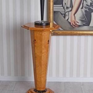 Kleiner Tisch Art Deco, kleiner Tisch, Blumenständer Säule 82, Möbel und Dekor, handgemachtes Geschenk, Holzpodest Retro-Stil