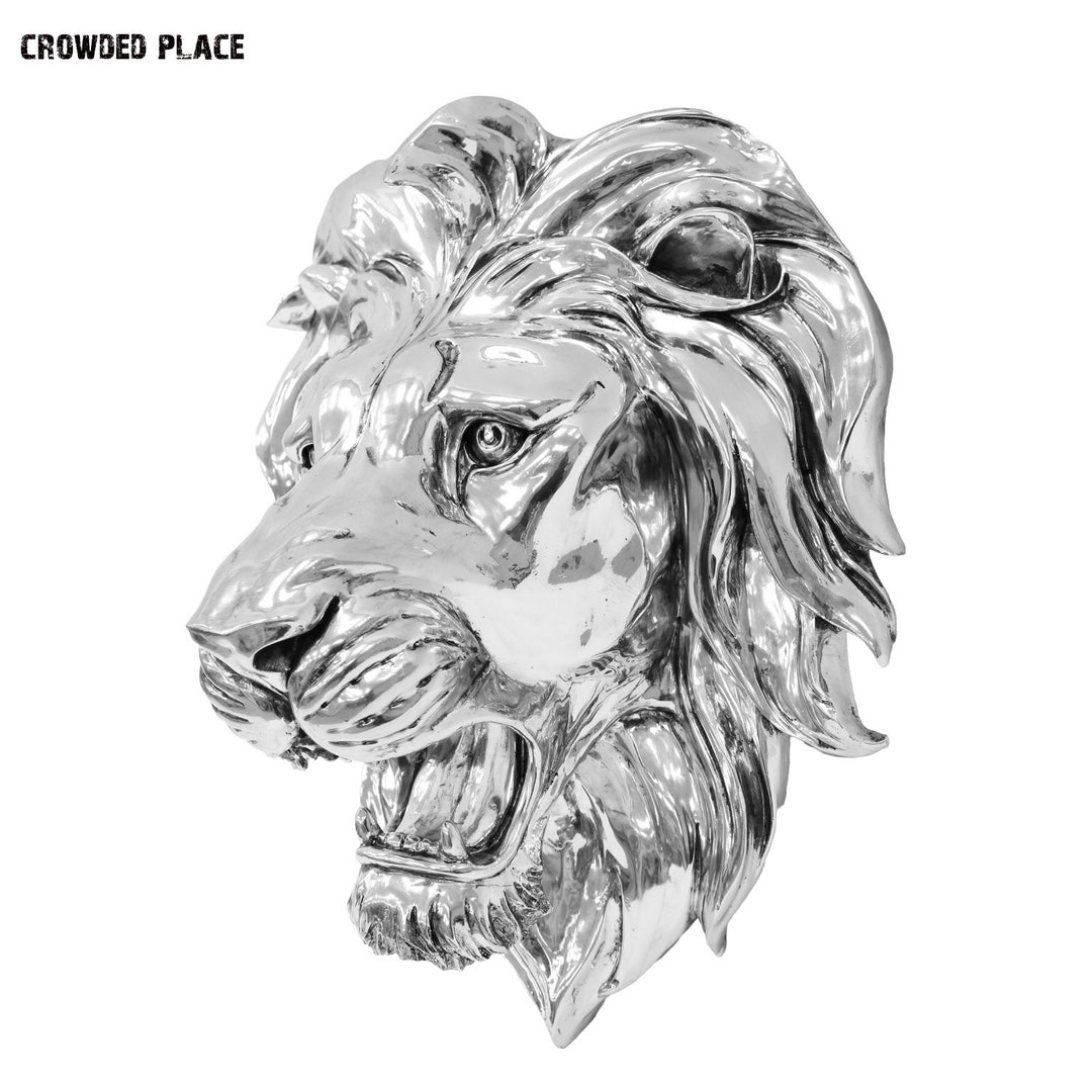 Large Lion Head Wall Mounted Animal Sculpture Lion Head Etsy