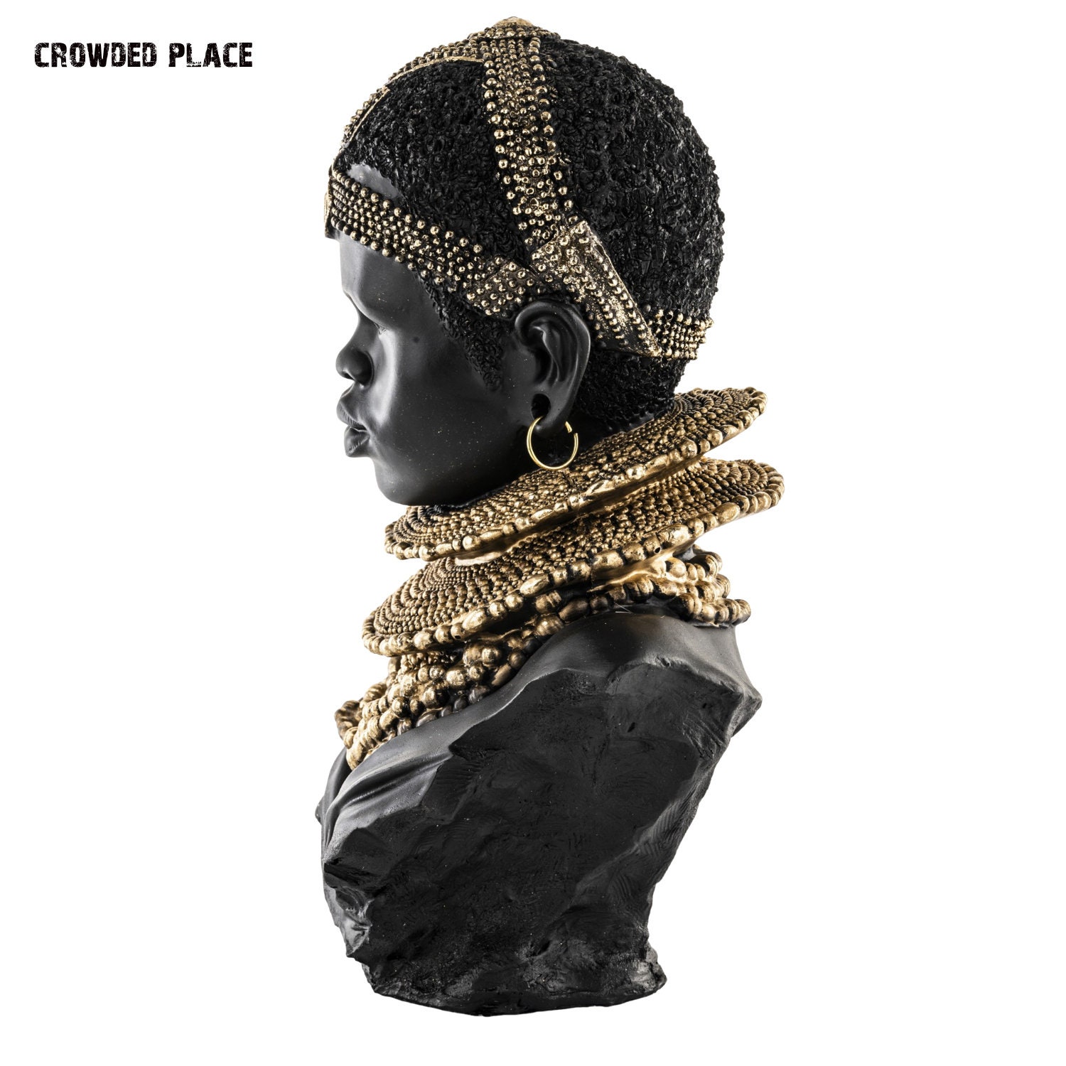 African Woman Sculpture Bust Tabletop Bust Decor Woman Etsy