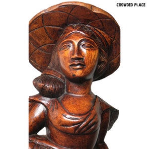 Handmade Wooden Woman Sculpture 23&quot;, Handcrafted Wooden Statue, Wood Female Form, Hand Carved Home Decor, Beautiful Natural Figure Decor