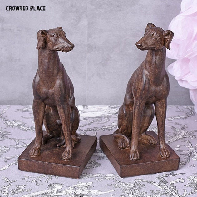 グレーハウンドブックエンド Greyhound bookends - Etsy 日本