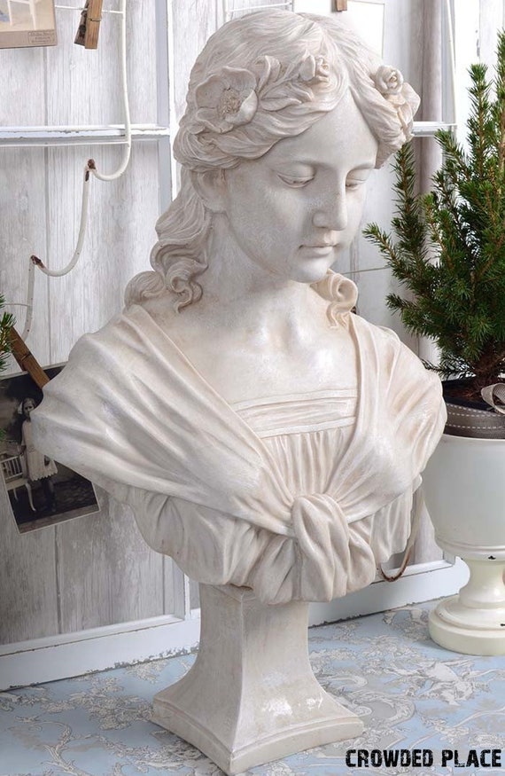 Bust of Woman Art Nouveau Sculpture 22, Bust Head and Shoulders of Young  Woman, Female Bust Statue, Women Girl Concrete Home Ornament -  Canada