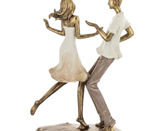 Beeldje dansend paar moderne romantische sculptuur Cadeau voor stel Liefdesstandbeeld Woondecoratie