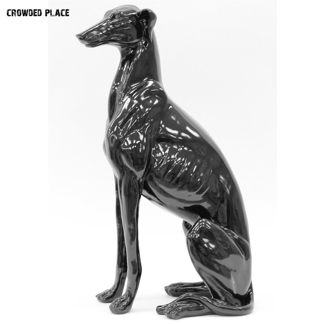 Black Dog Statue Unique Greyhound Decor Handmade Dog Etsy