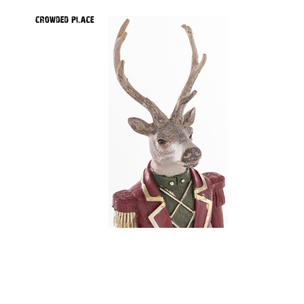 Mr. Deer Figurine: Unique Christmas Home Decor Statue