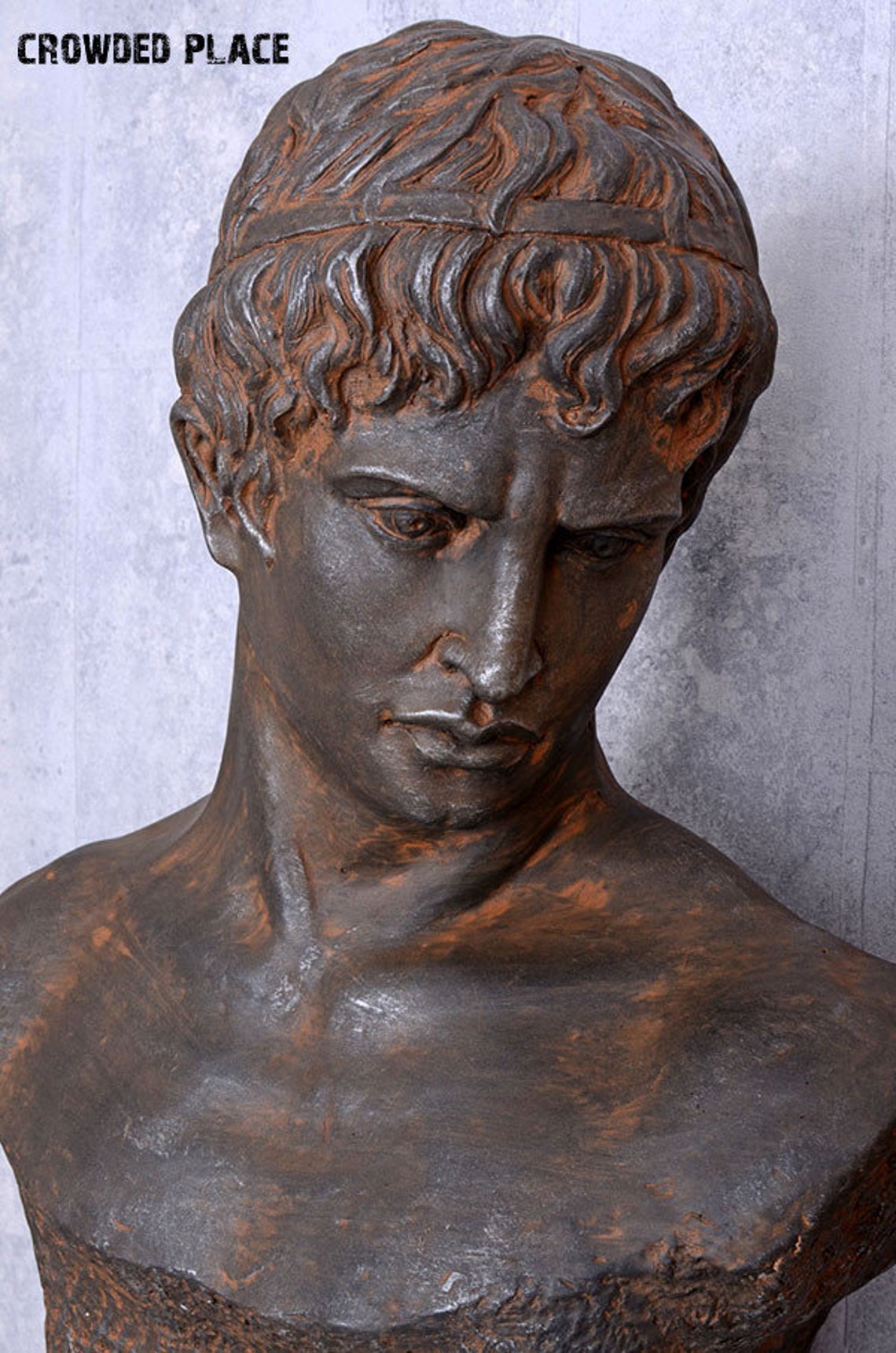 Bust Statue of Young Man Greek Statue Garden Statue Decor Etsy