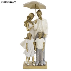 Decorative Figurine of Family, Home Decor, Gift For Family, A Lovely Family, Resin Miniature Mum Dad and Children, Home Decoration, Decor