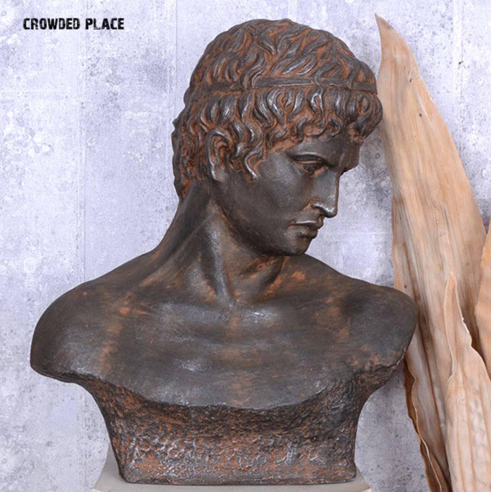 Bust Statue of Young Man Greek Statue Garden Statue Decor Etsy