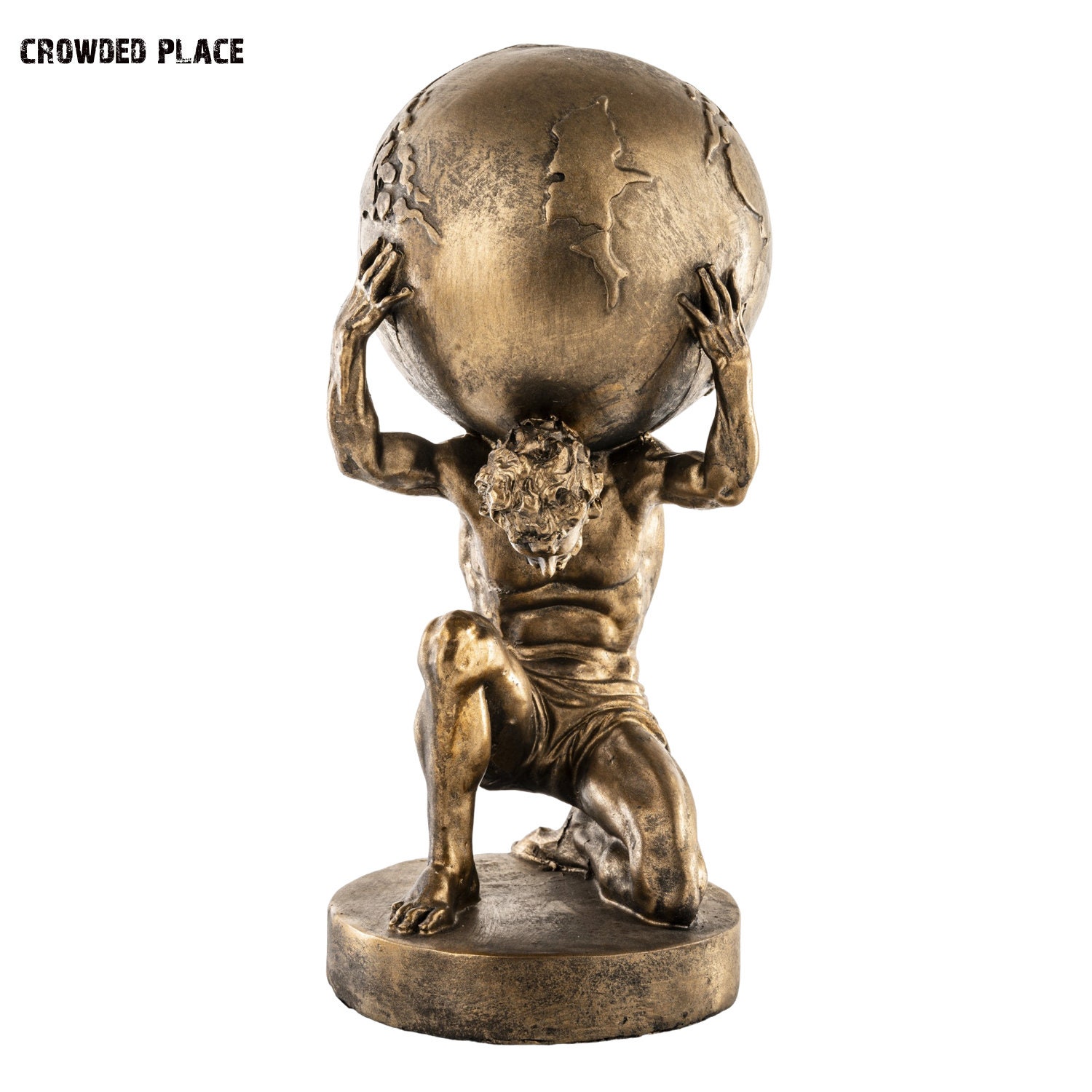 11 Greek God Atlas Statue Gold Sculpture Figurine Gold Etsy