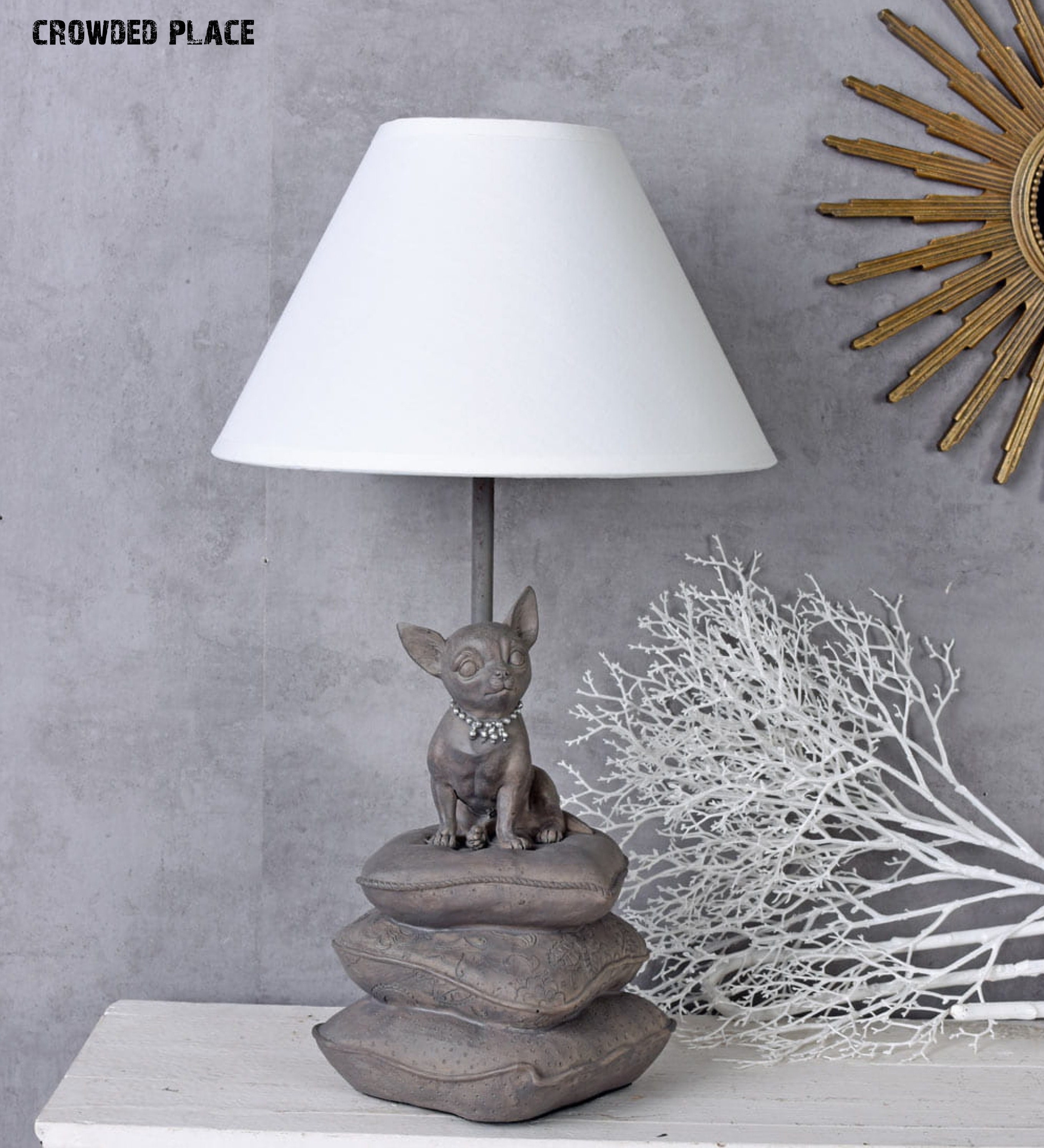 Chihuahua Dog Lamp Statue Lamp With Dog Modern Lamp Decor