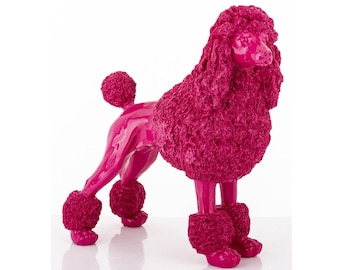 Poodle sculpture with pink details - Etsy 日本