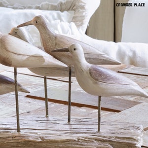 Seagull Sculpture Figurine, Bird Statue for Home, Handmade Birds Statue, Sea Birds Sculpture, Hand-painted flock of seagulls made of resin