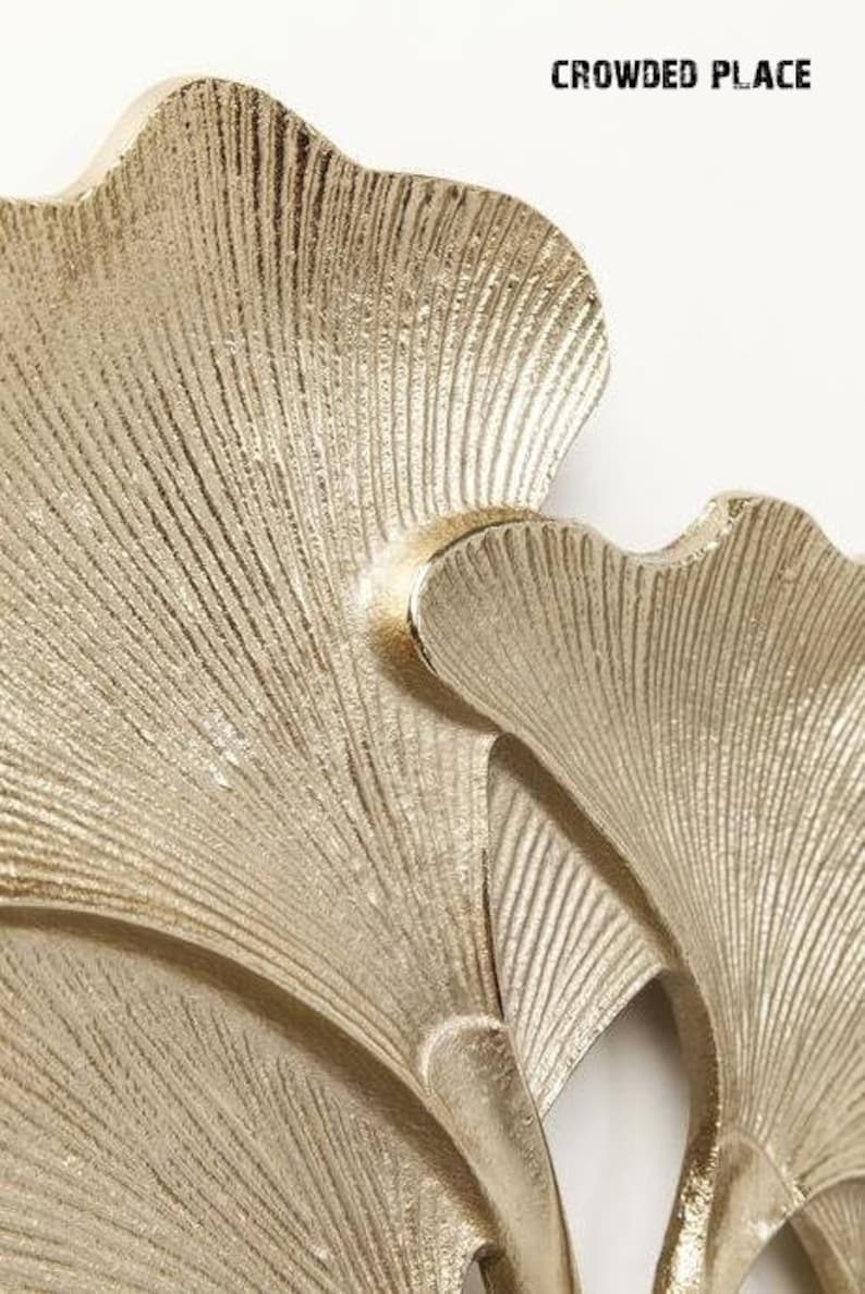 Metal Wall Art Ginkgo Leaf 14x15 inches Living | Etsy