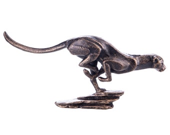 Cast Iron Panther Figurine, Animal Statue, Panther Sculpture, Animal Decor, Decorative Gift Idea-Panther Figure, Gift for Home, Safari Decor