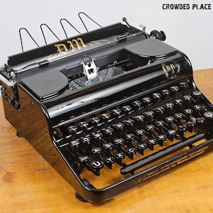 Vintage Typewriter DM KLEIN 3 - 1943, Old German typewriter from earlier years, Typewriter for collector, Working black typewriter design