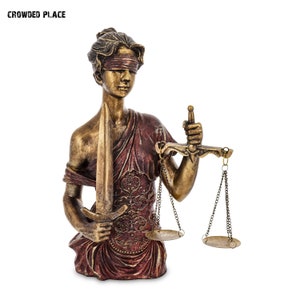 Goddess of Justice Bust Statue, Bust Sculpture Themis Figurine, Lady Justice Statue, Statue Justitia Sculpture, Greek Goddess Themis Statue