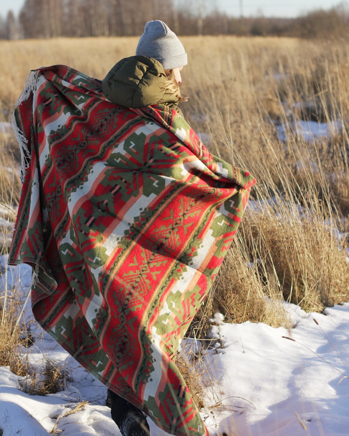 Chunky blanket scarf warm blanket travel scarf blanket Etsy