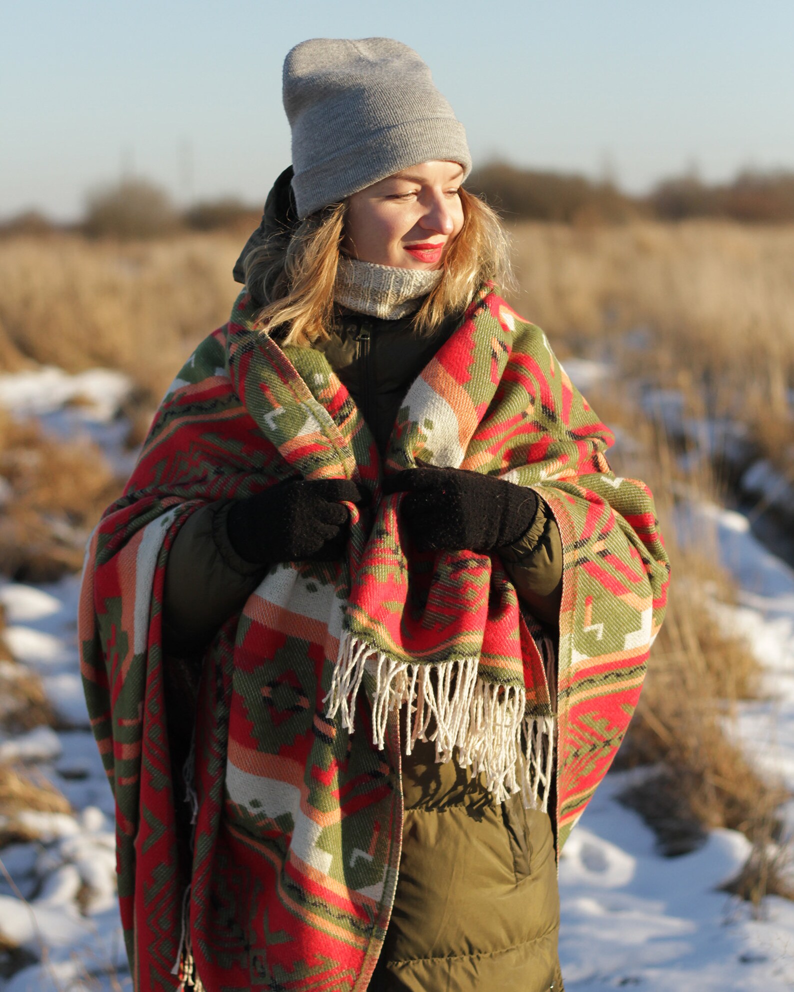 Chunky blanket scarf warm blanket travel scarf blanket Etsy