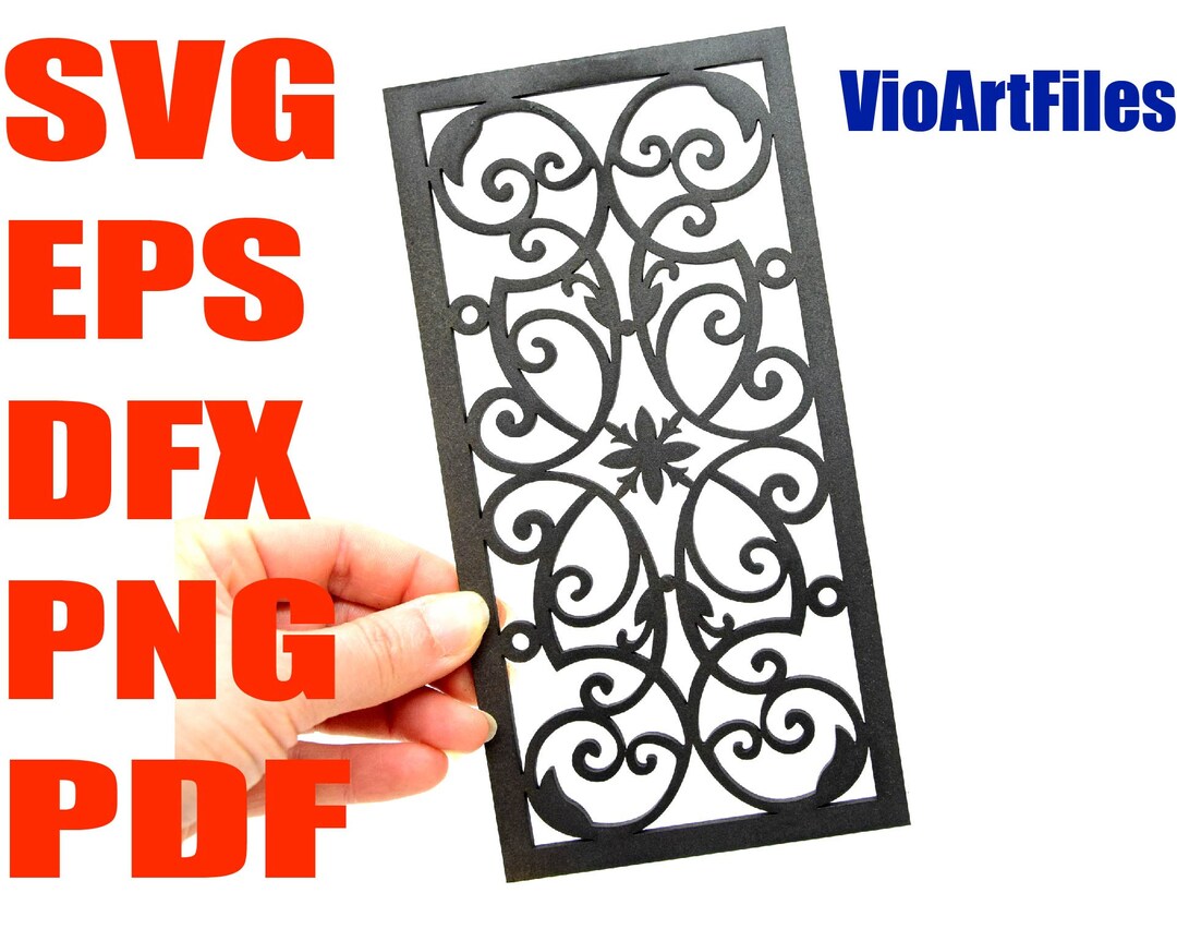 Dxf Sps File Window Grill Digital Svg Dxf Eps File Template Download Laser Cricut ...