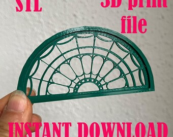 Archivo STL de ventana de travesaño victoriana, impresión 3D de arquitectura de casa de muñecas, ventana de modelo, plantilla de impresión de terreno de juego, ventana en miniatura imprimible