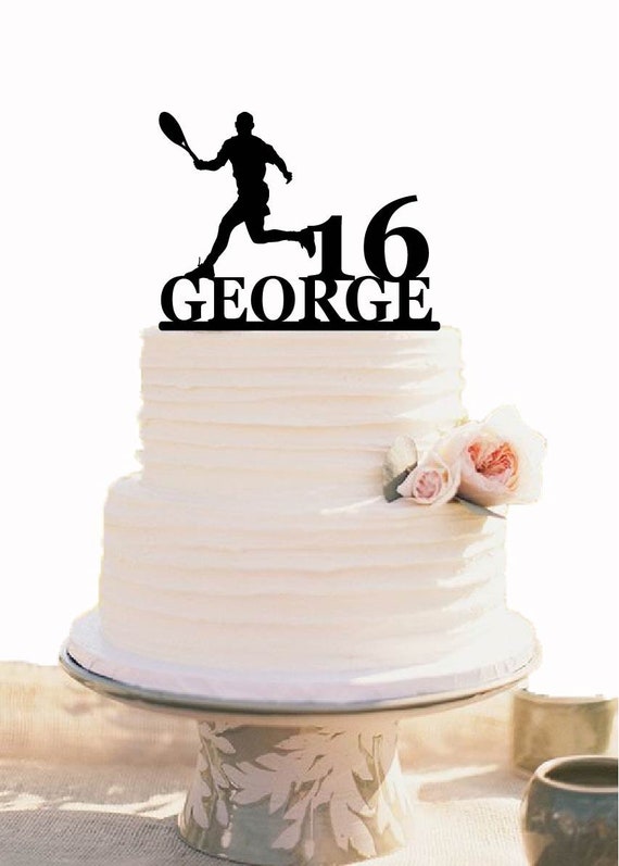 Tennis Birthday Cake Topper Tennis Cake Topper Custom Etsy
