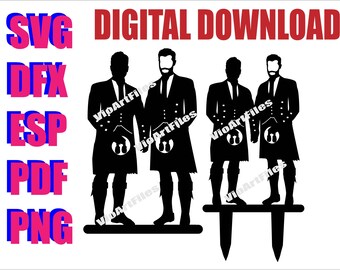 SVG /DFX /PNG Esp  Pdf cutting files for Wedding cake topper silhouette, Family silhouette, Laser cut file, Cricut Cnc  file