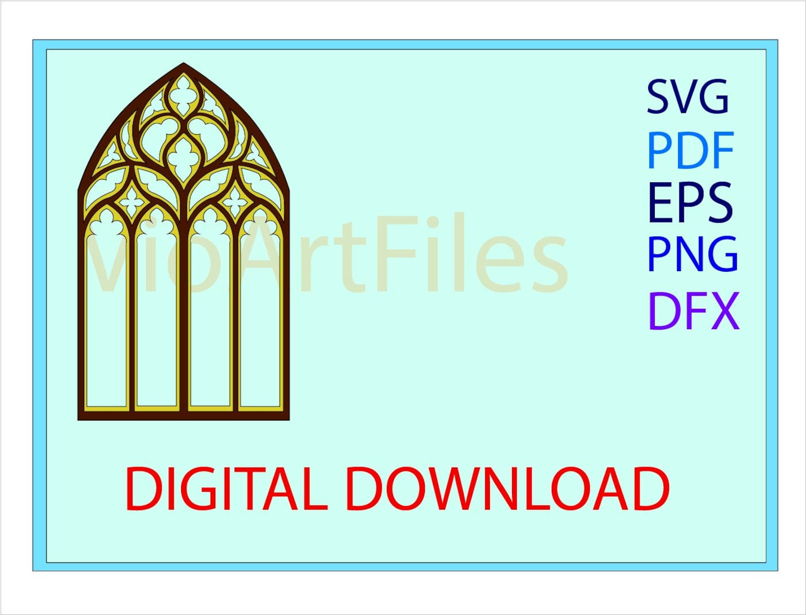 File Dfx SVG /PNG /DFX Esp Pdf Cutting Files for Gothic Tracery Window, Instant ...