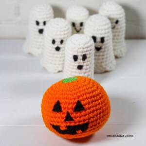 CROCHET PATTERN X Crochet Halloween Bowling Set Pattern, PDF Download, English Crochet Pattern, Crochet Game image 1