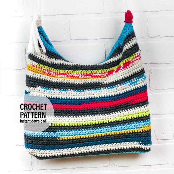 CROCHET PATTERN X Scrap Yarn Crochet Bag X English PDF Pattern only