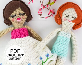 Heirloom Crochet Doll Pattern, Amigurumi Ragdoll (PDF Pattern)