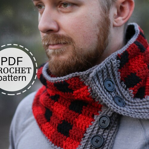 Mens Crochet Cowl Pattern Etsy