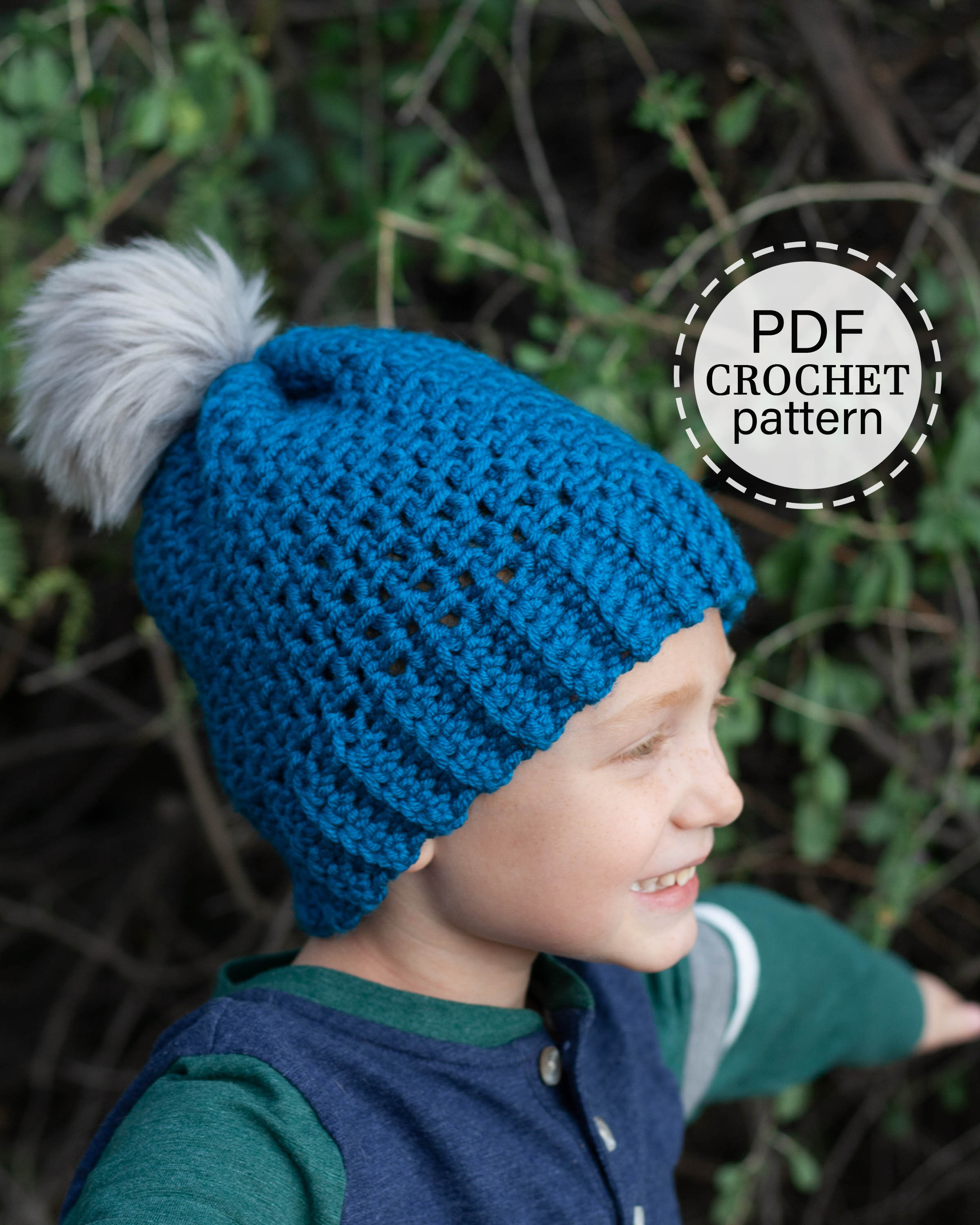 CROCHET PATTERN Easy Child and Adult Crochet Hat Tutorial - Etsy