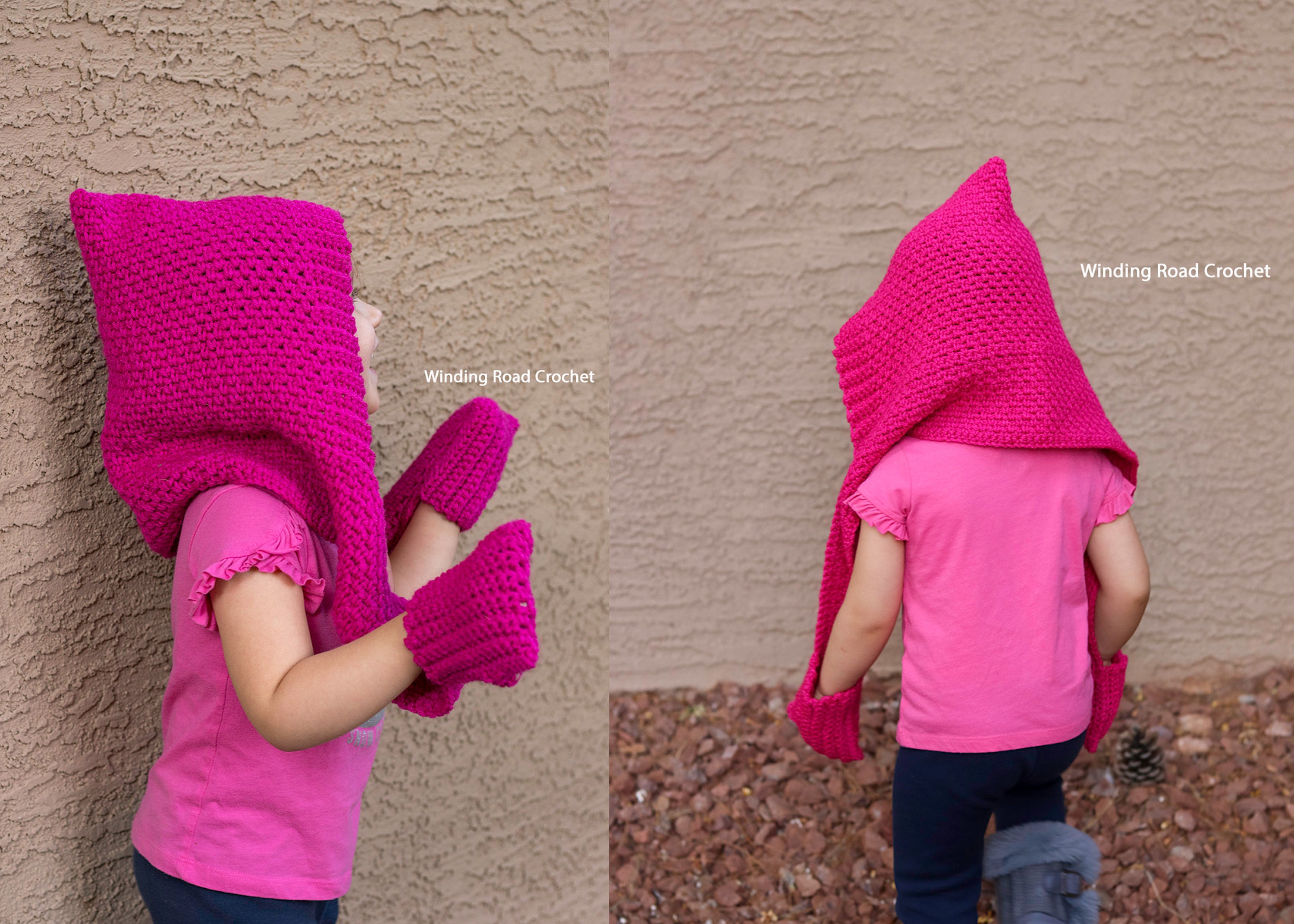 CROCHET PATTERN X Hooded Scarf Pattern, English PDF Download