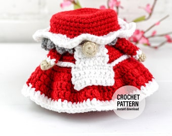 CROCHET PATTERN X  Mrs. Claus Gnome Pattern X English PDF Pattern only X Christmas Gnome Crochet Pattern