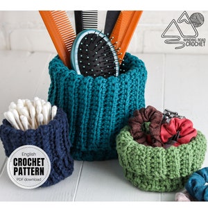 CROCHET PATTERN X Crochet Mini Basket Pattern, English PDF Download, Crochet Container Pattern,