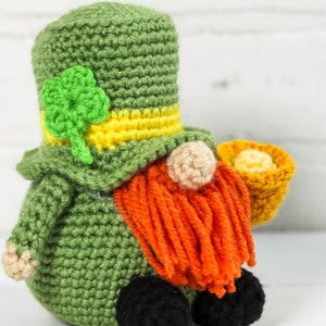 CROCHET PATTERN X Leprechaun Gnome, English PDF Download, St. Patrick's Day Gnome Pattern image 2