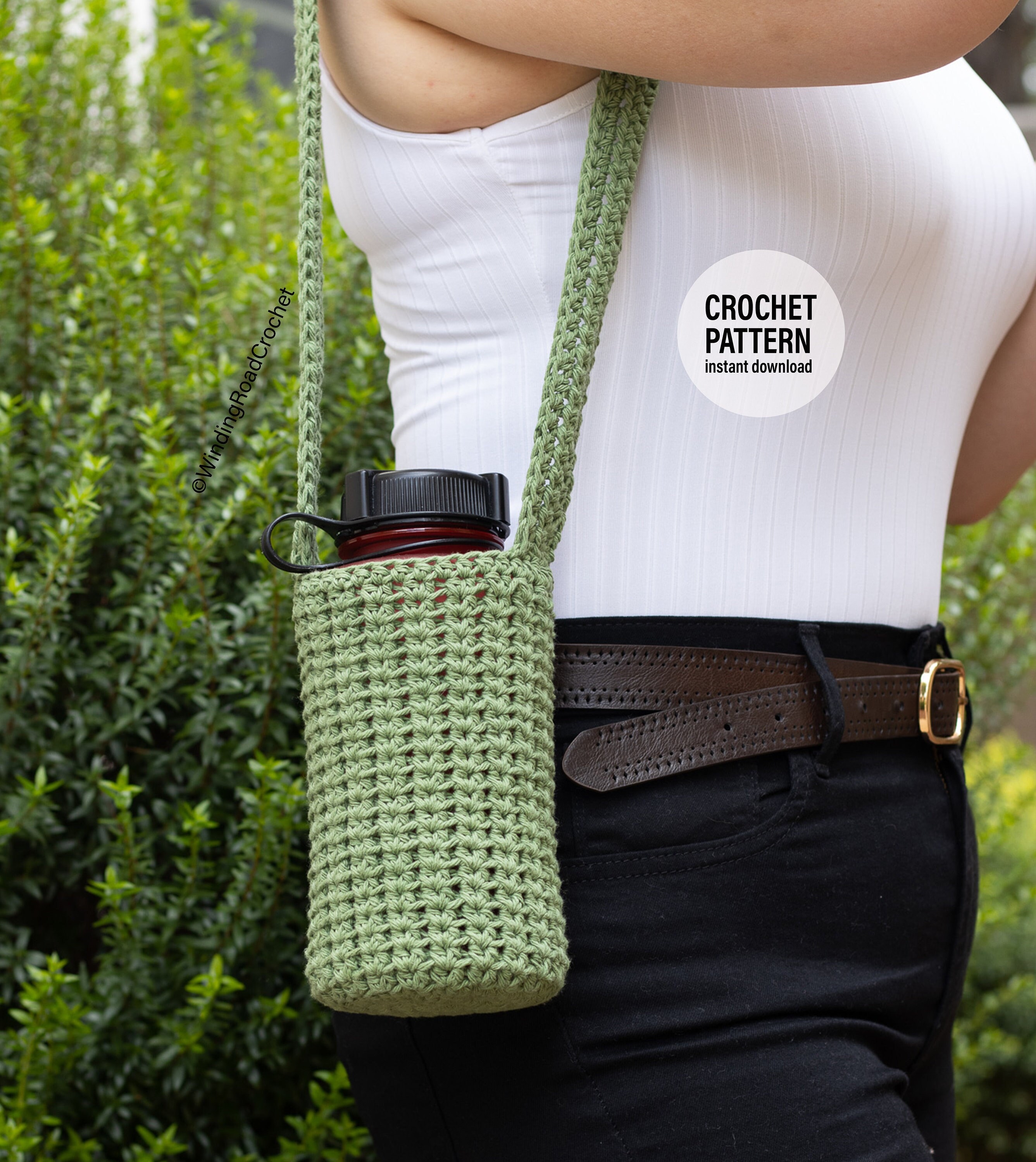 40 Crochet Water Bottle Holder Patterns for On the Go 21 Crochet Pattern X Crochet Water Bottle Holder