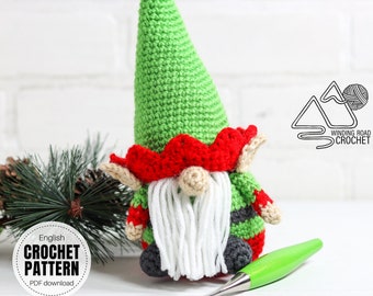 CROCHET PATTERN X Crochet Elf Gnome, English PDF Download, Christmas Gnome Pattern