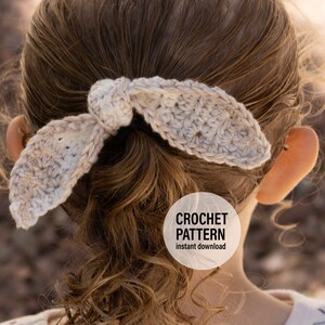CROCHET PATTERN X Vintage Crochet Hair Tie Pattern, English PDF Download, 2 Sizes