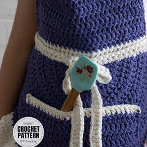 CROCHET PATTERN X Crochet Apron Pattern, English PDF Download, Sizes: Small Child, Large Child, Adult image 4