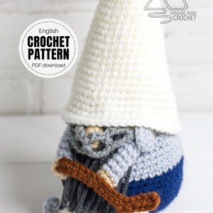 CROCHET PATTERN X Crochet Hockey Gnome, English PDF Download, Sports Gnome Pattern image 2