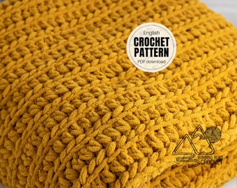 CROCHET PATTERN X Fall Stripes Blanket Crochet Pattern, English PDF Download, Pattern includes instructions for 8 sizes of Blanket
