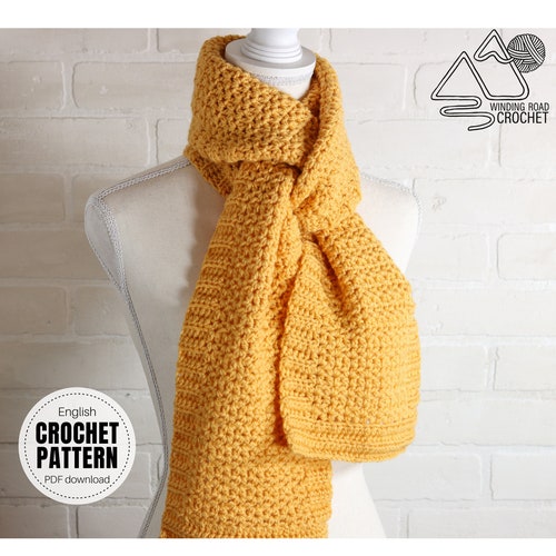 Simple Scarf Crochet Pattern INSTANT PDF DOWNLOAD Crochet - Etsy