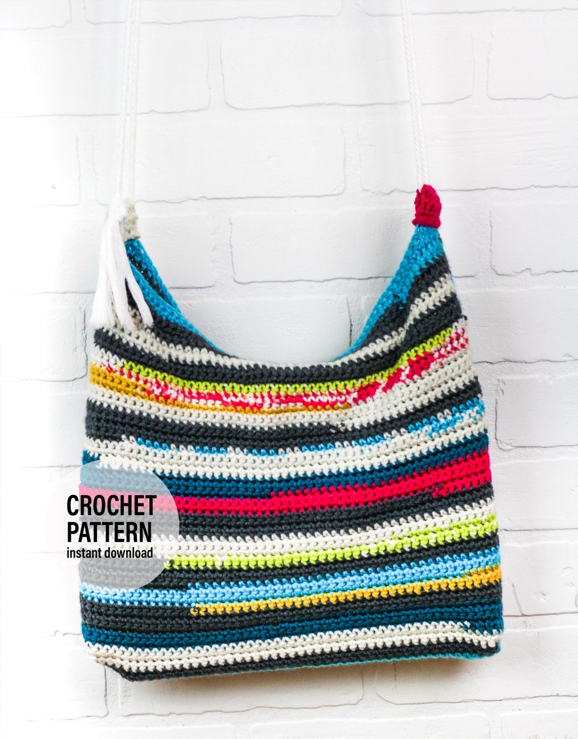 CROCHET PATTERN X Scrap Yarn Crochet Bag X English PDF Pattern Etsy