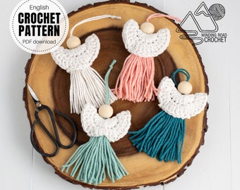 CROCHET PATTERN X Quick Crochet Angel Ornaments, English PDF Download, Easy Crochet Ornament Pattern,