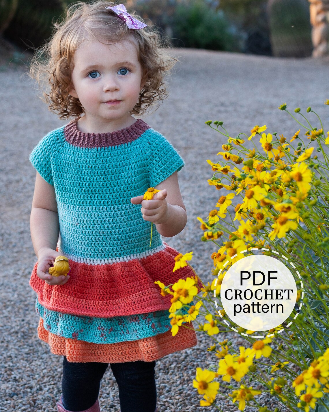 Crochet Toddler Sweater Pattern Ruffle Crochet Sweater Dress Etsy