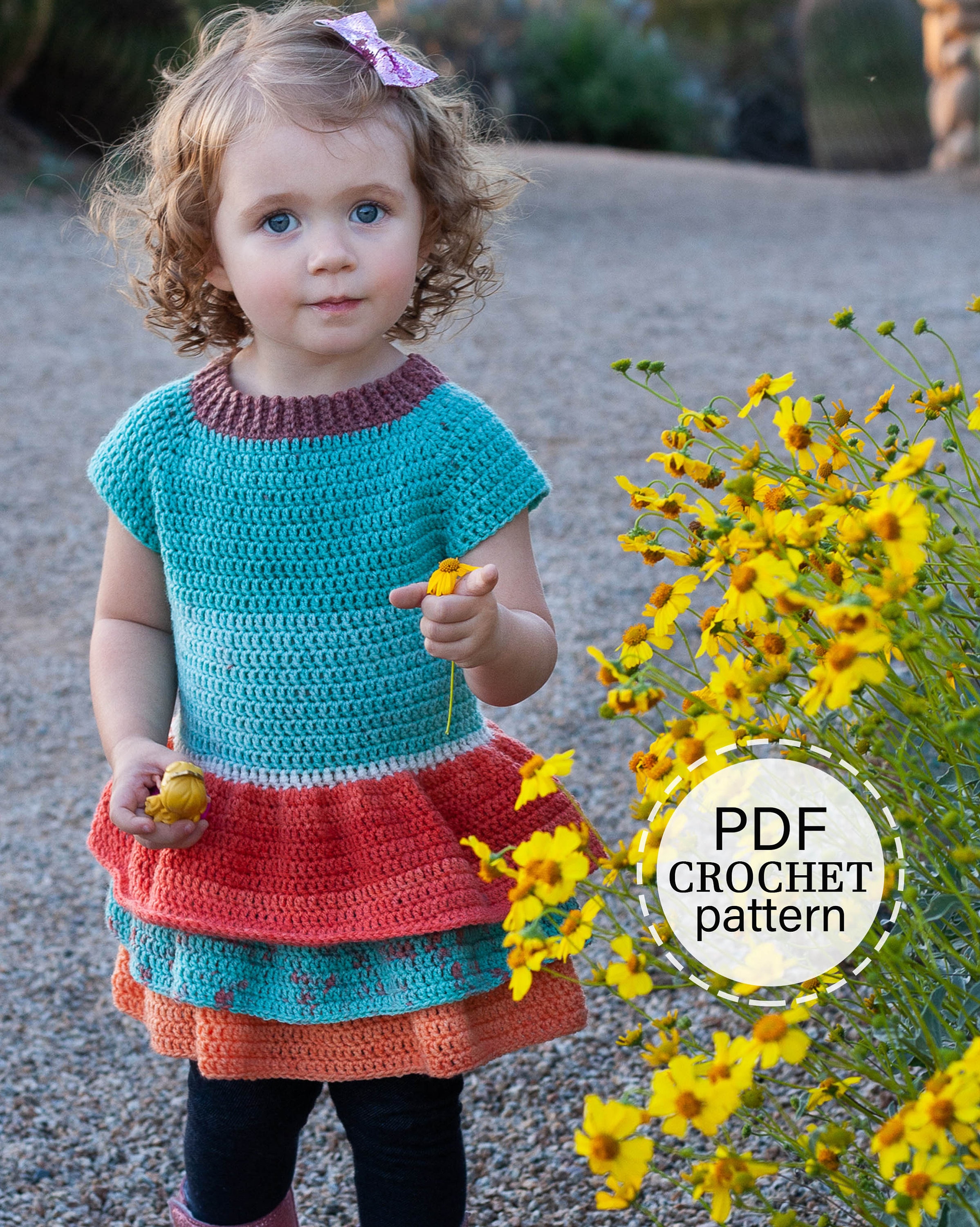 Crochet Toddler Sweater Pattern Ruffle Crochet Sweater Dress