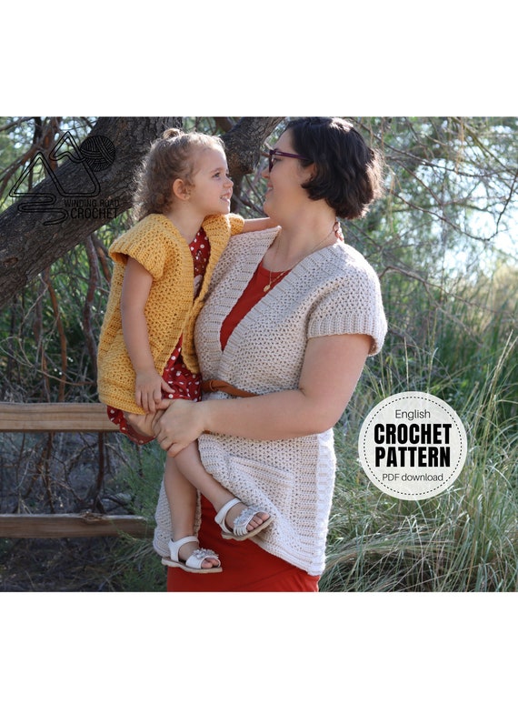 CROCHET PATTERN X Crochet Short Sleeve Cardigan Pattern