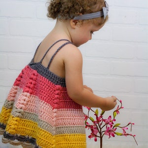 Crochet Toddler Dress Pattern, Crochet Baby Dress Pattern for 12m, 18m, 24m, English PDF Download, Crochet Sun Dress tutorial image 4