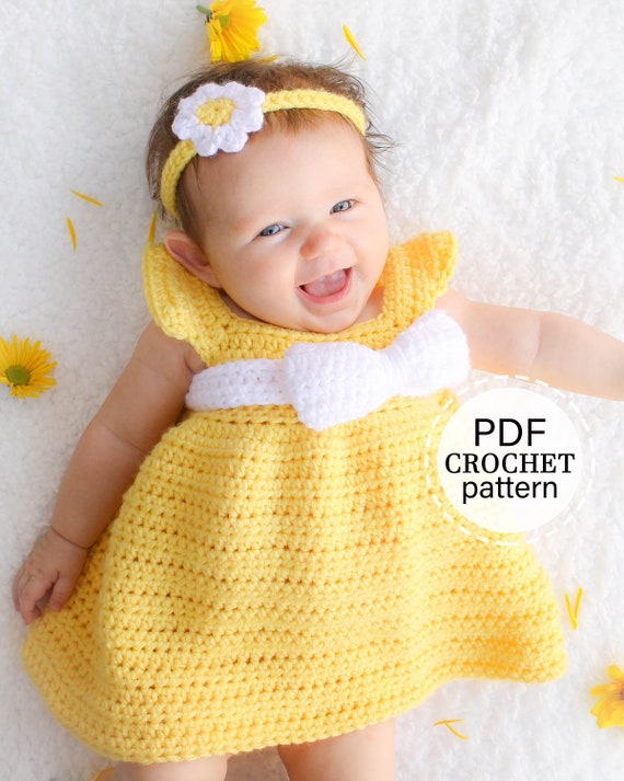 crochet baby dress for beginners